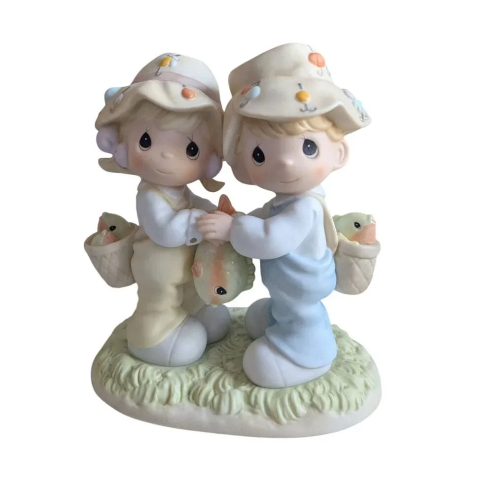 Precious Moments Figurine O-Fish-Aly Friends For A Lifetime By Enesco - Picture 6 of 12